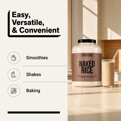 Protéines de riz brun biologique en poudre | Naked Rice - 5lb