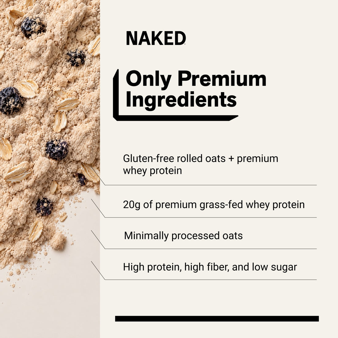 Avoine protéinée Cobbler aux myrtilles | Naked Oats