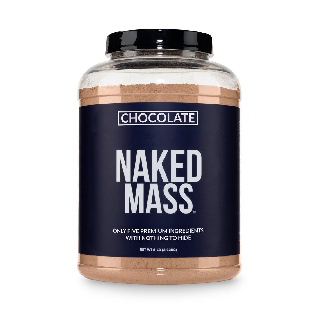 Supplément de protéines de gain de poids au chocolat | Naked Chocolate Mass - 8LB