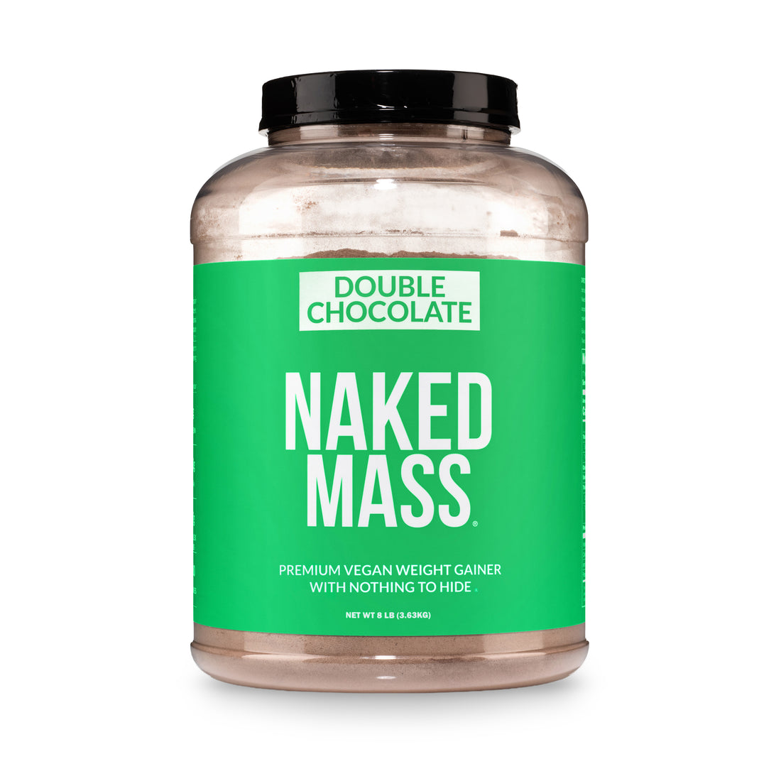 Supplément de gain de poids végétalien au double chocolat | Naked Vegan Mass - 8LB