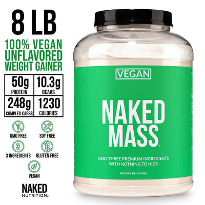 Vegan Weight Gainer Supplement | Naked Vegan Mass - 8LB
