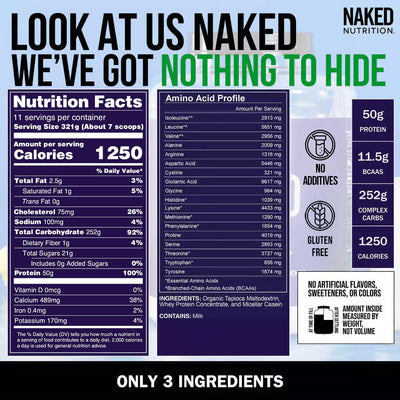 Weight Gainer Protein Supplement | Naked Mass - 8LB