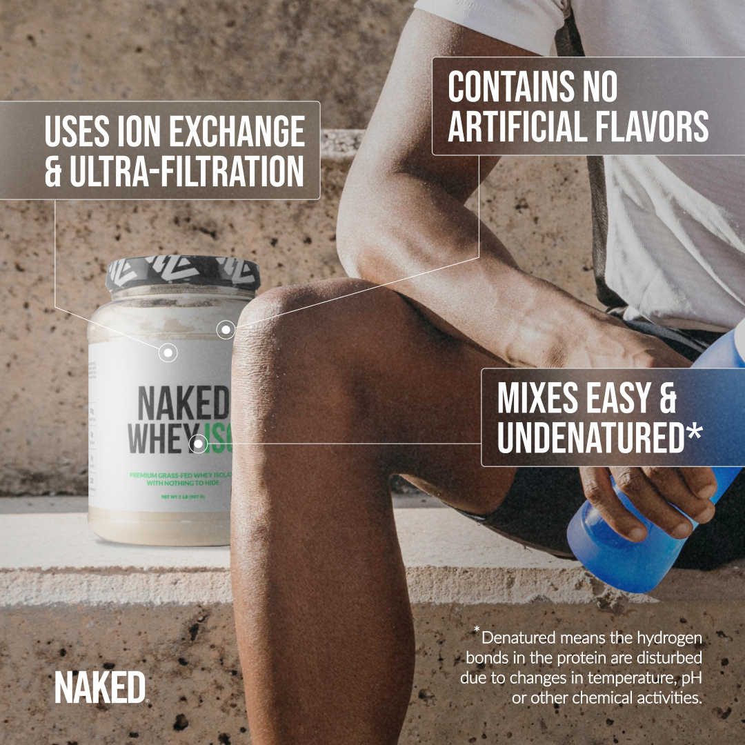 Chocolate Grass Fed Whey Isolate Protein Powder | Naked Whey Isolate - 2LB