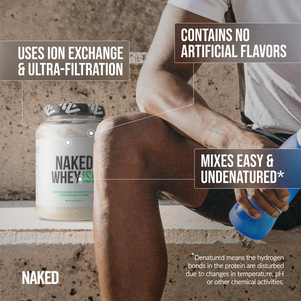 Chocolate Grass Fed Whey Isolate Protein Powder | Naked Whey Isolate - 2LB