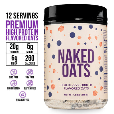 Avoine protéinée Cobbler aux myrtilles | Naked Oats