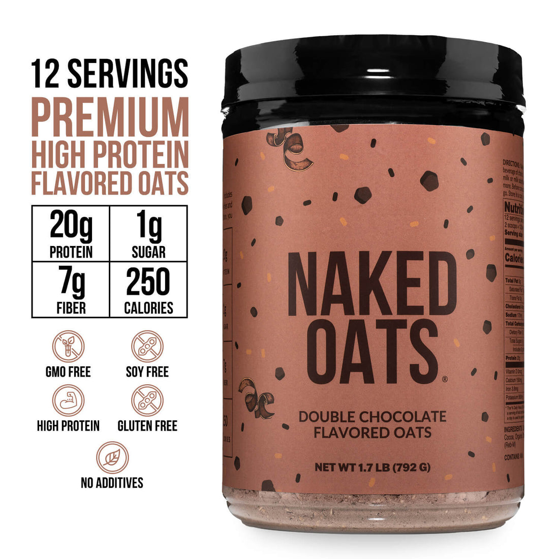 Avoine protéinée au double chocolat | Naked Oats