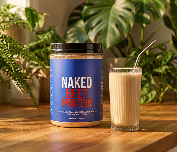 Add Naked Beef Protein to protein shakes, smoothie bowls, and everyday recipes. Best used in the morning, before a workout, or after a workout.