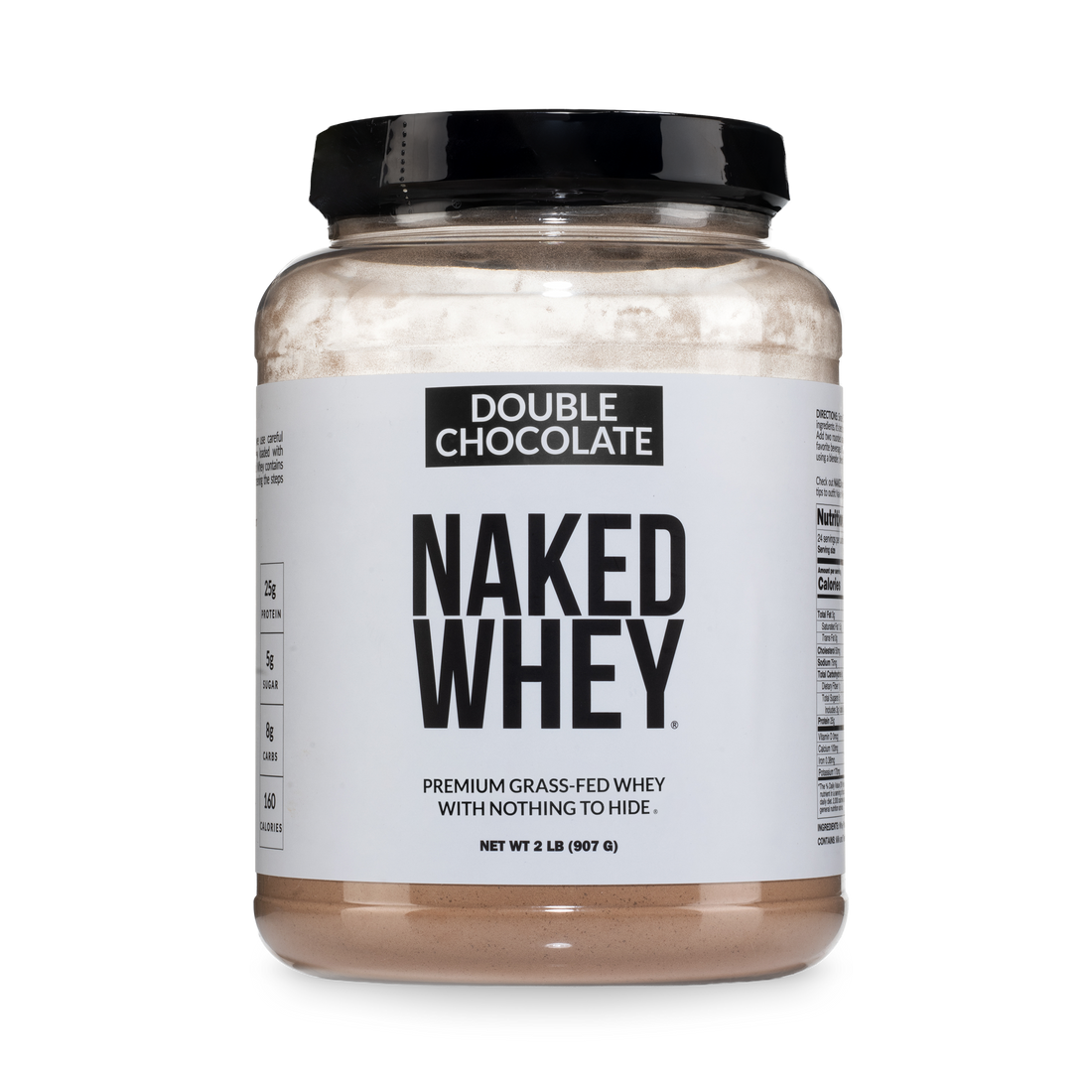 Double Chocolate Whey Protein Powder 2LB | Naked Whey - 2LB