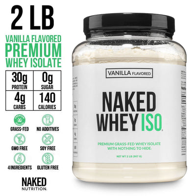 Poudre Protéinée Isolat de Lactosérum Nourri à l'Herbe Vanille | Naked Whey Isolate - 907g