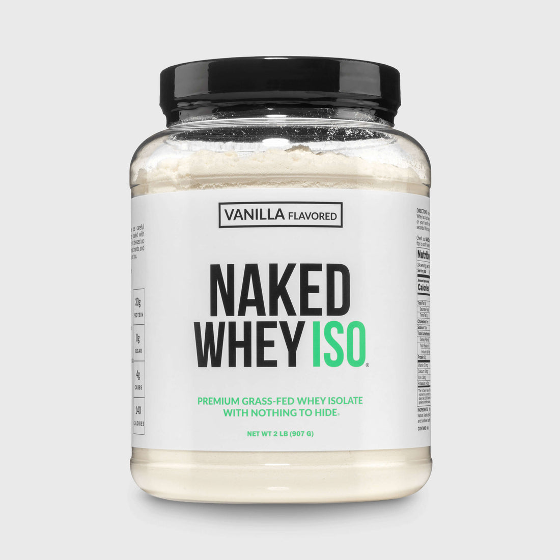 Poudre Protéinée Isolat de Lactosérum Nourri à l'Herbe Vanille | Naked Whey Isolate - 907g