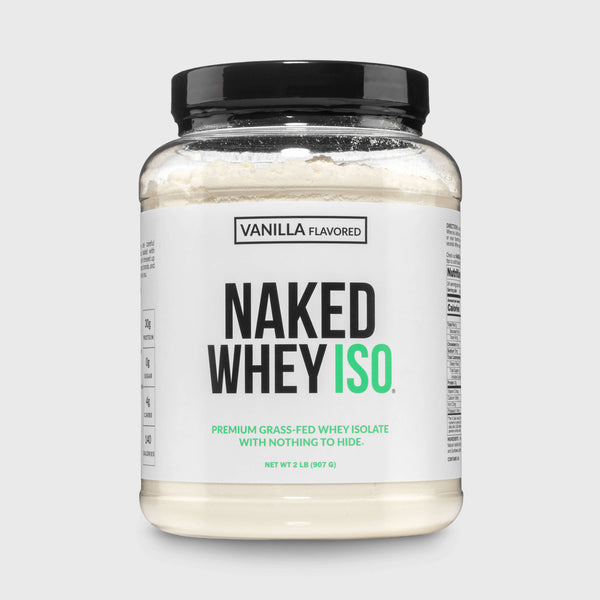 Vanilla Grass Fed Whey Isolate Protein Powder | Naked Whey Isolate - 2LB