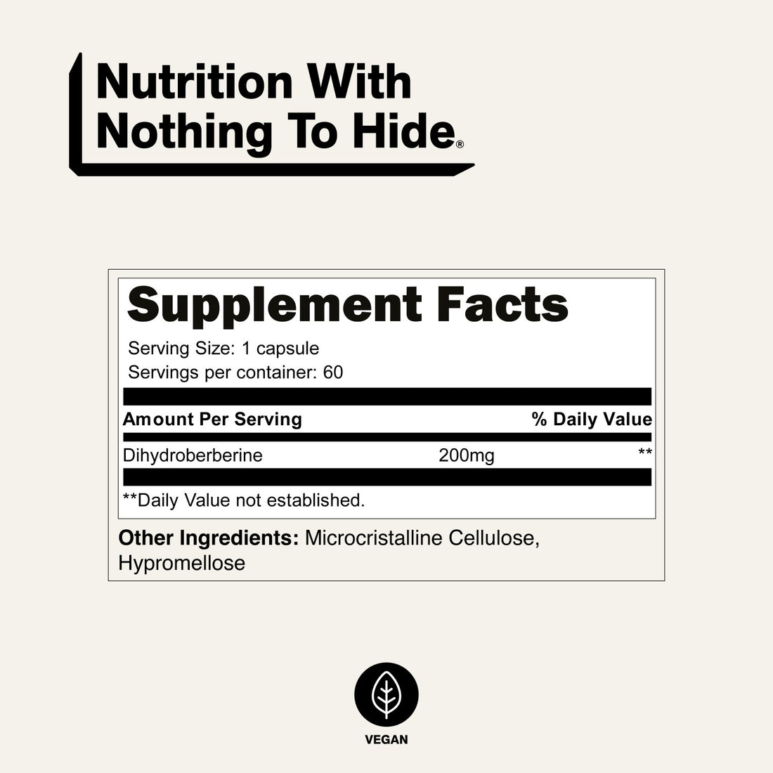 Daily Berberine Supplement | Naked Berberine - 60 Capsules