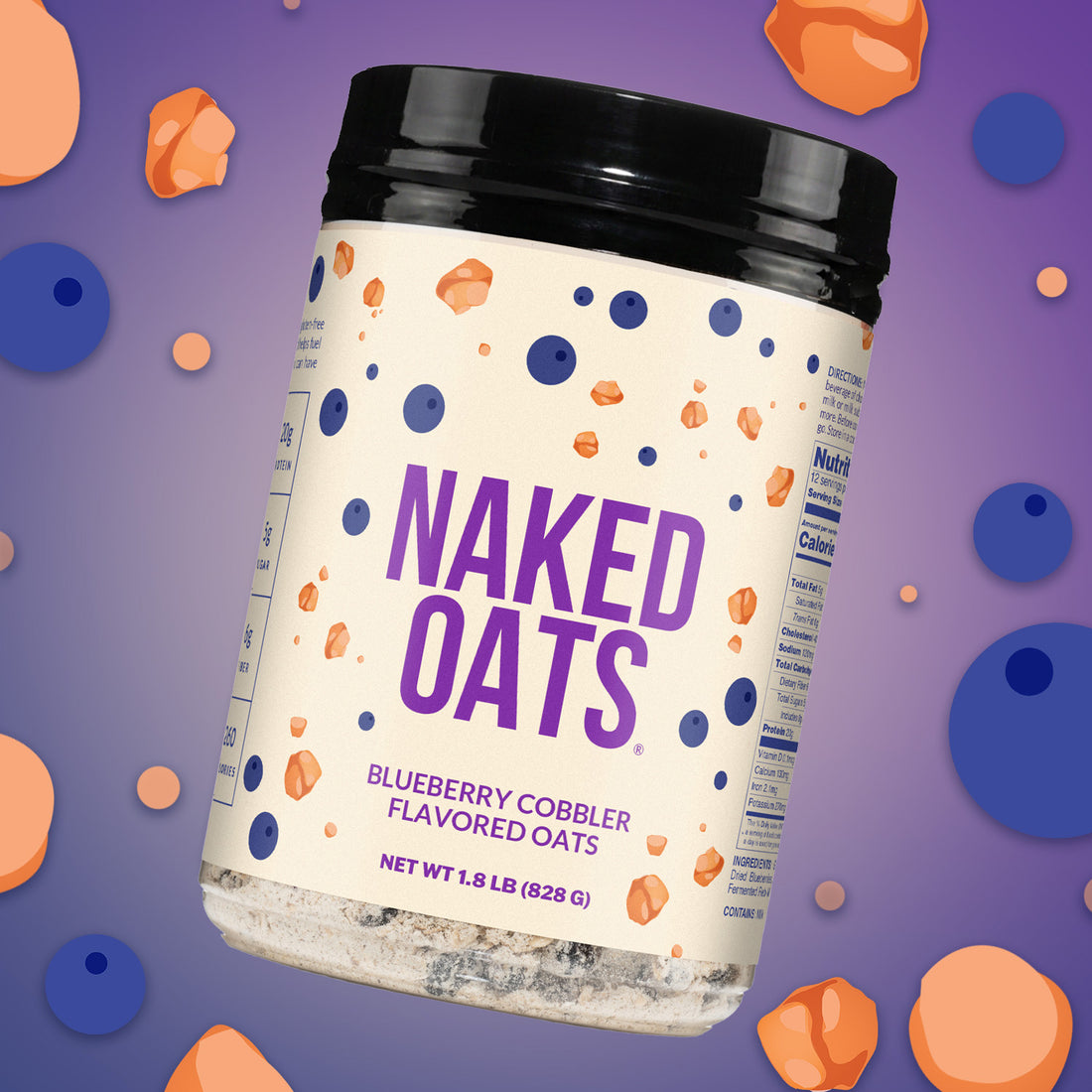 Blueberry Cobbler Protein Oats | Naked Oats