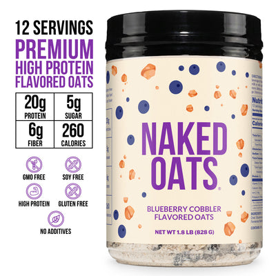 Blueberry Cobbler Protein Oats | Naked Oats