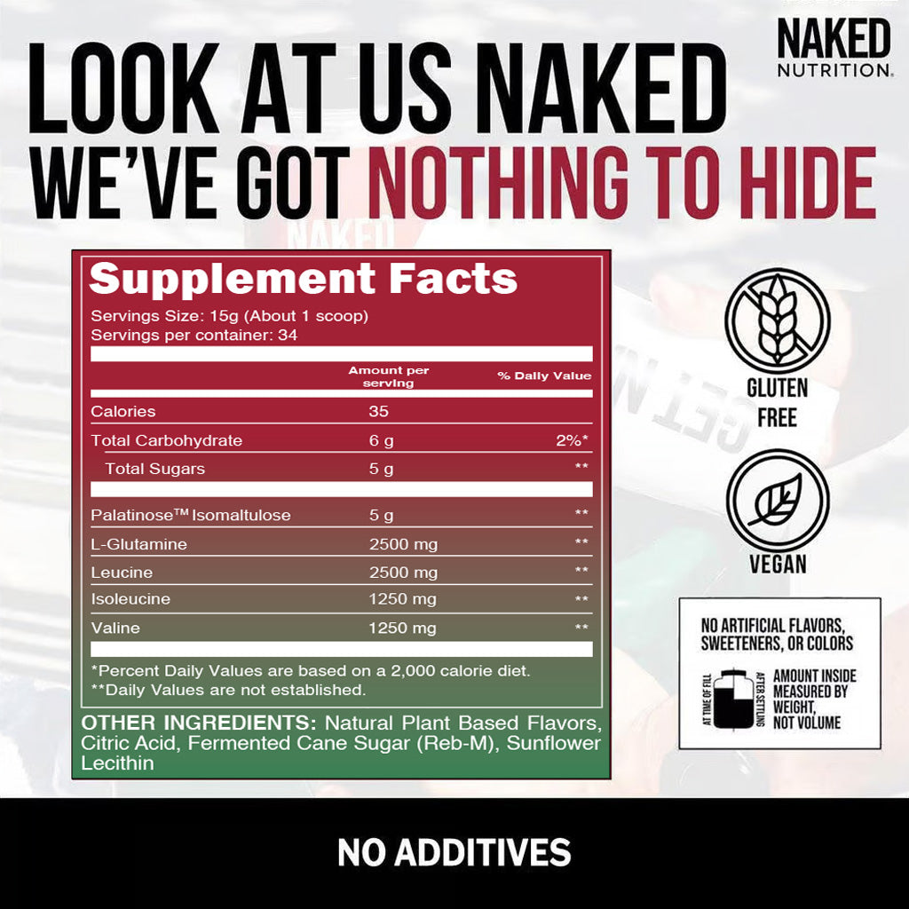 Cherry Lime Branched Chain Amino Acids | Naked BCAAs - 34 Servings