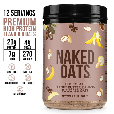 Chocolate Peanut Butter Banana Protein Oats | Naked Oats
