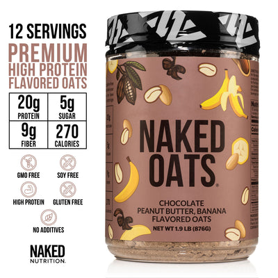 gluten free protein oats - chocolate pb banana