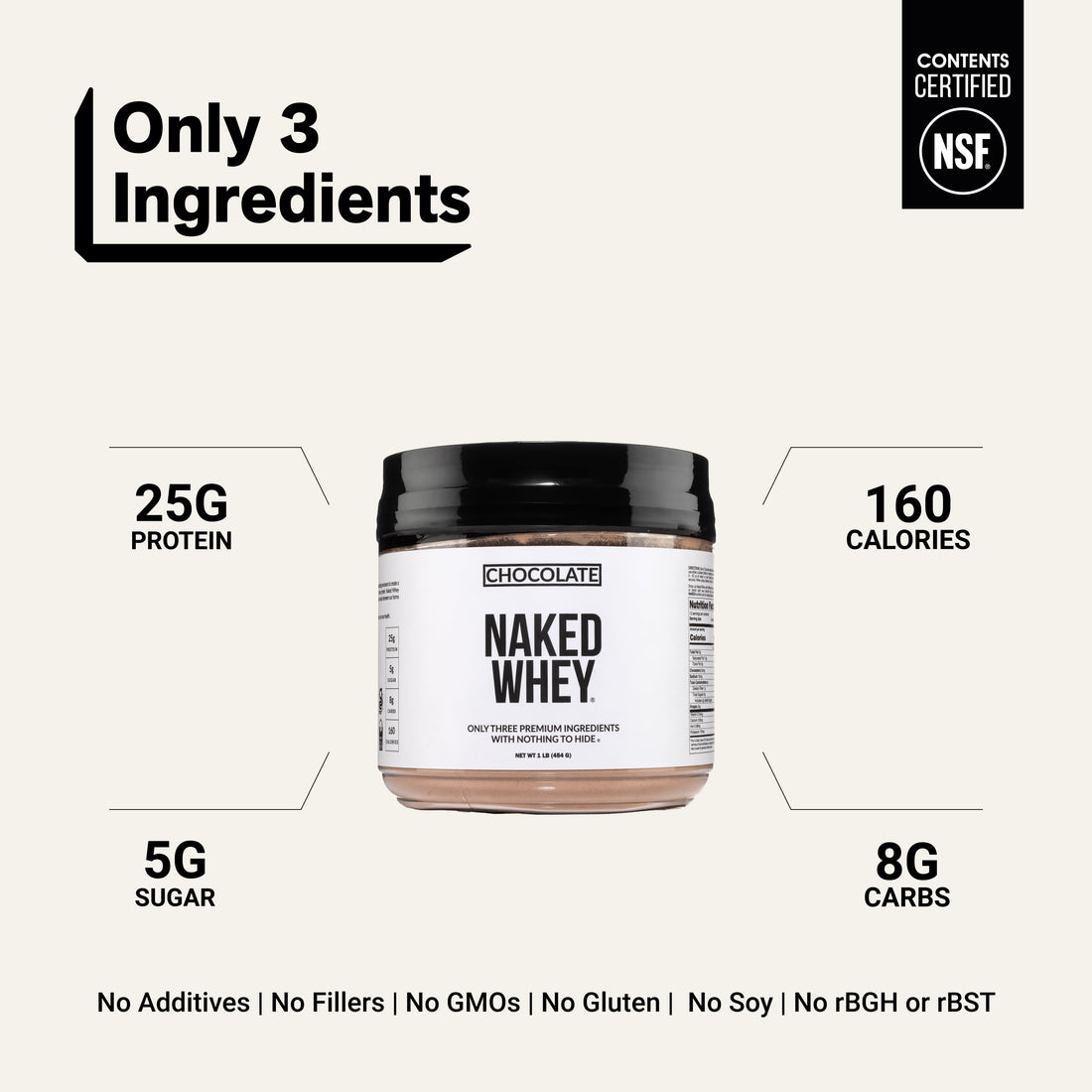 whey isolate protein powder clean ingredient gluten-free soy-free