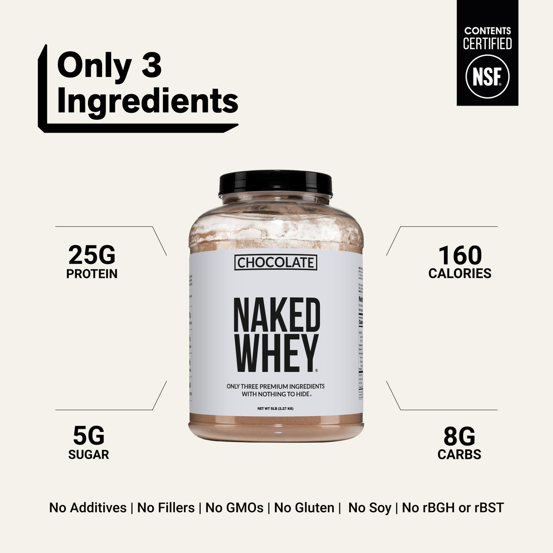 whey isolate protein powder clean ingredient gluten-free soy-free