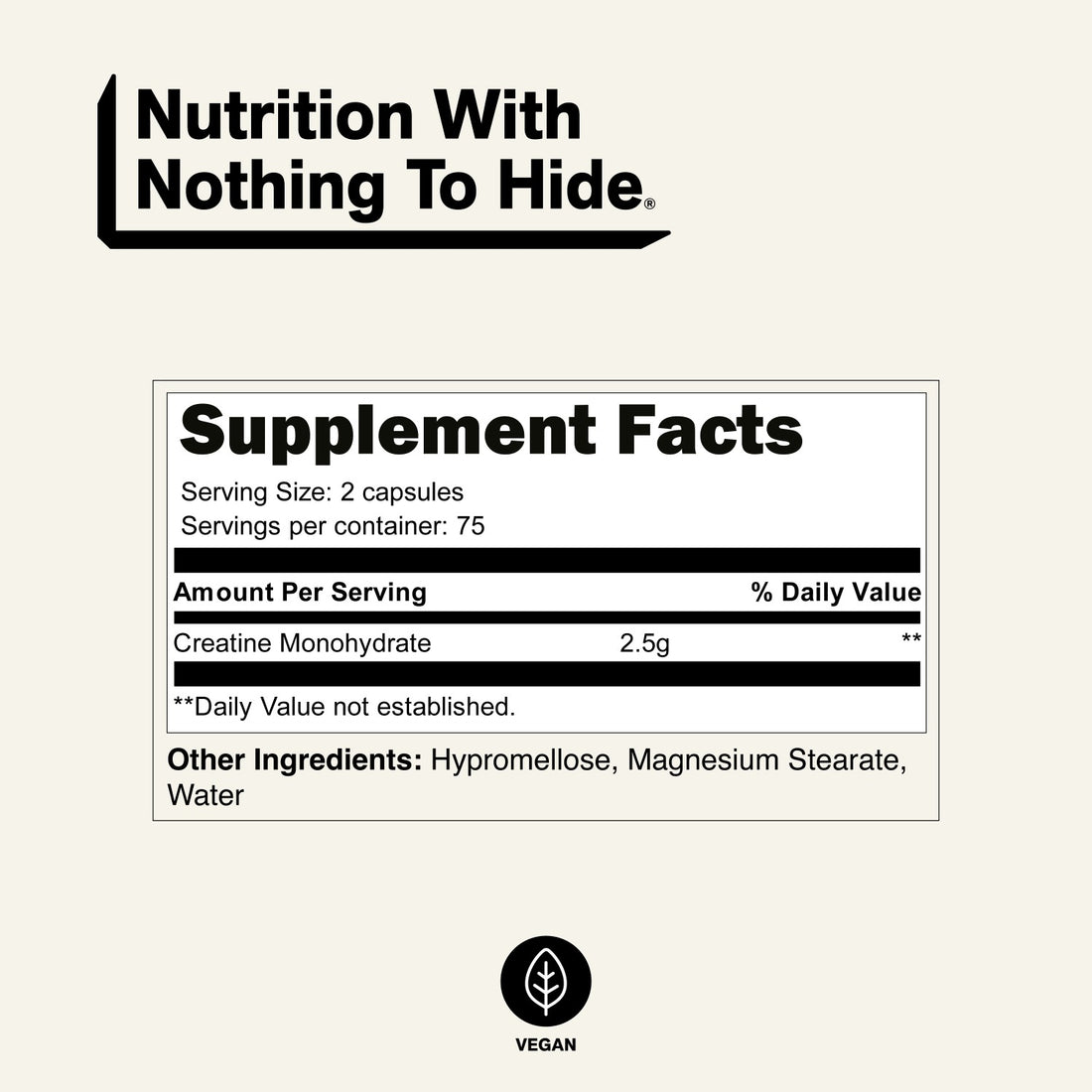 creatine capsules nutrition facts