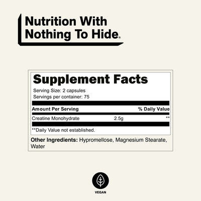 creatine capsules nutrition facts