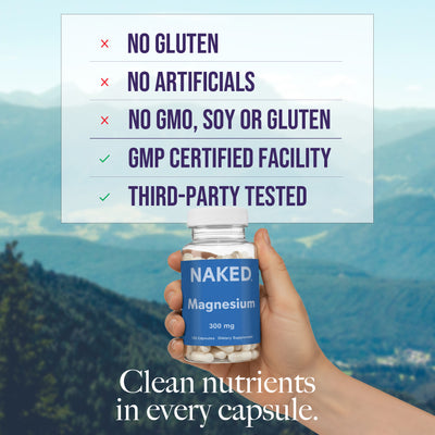 Complément quotidien de magnésium | Naked Magnesium - 120 capsules