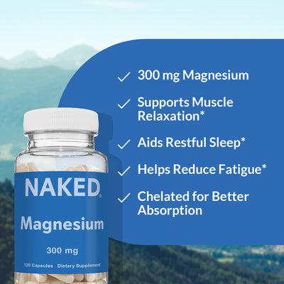 Complément quotidien de magnésium | Naked Magnesium - 120 capsules