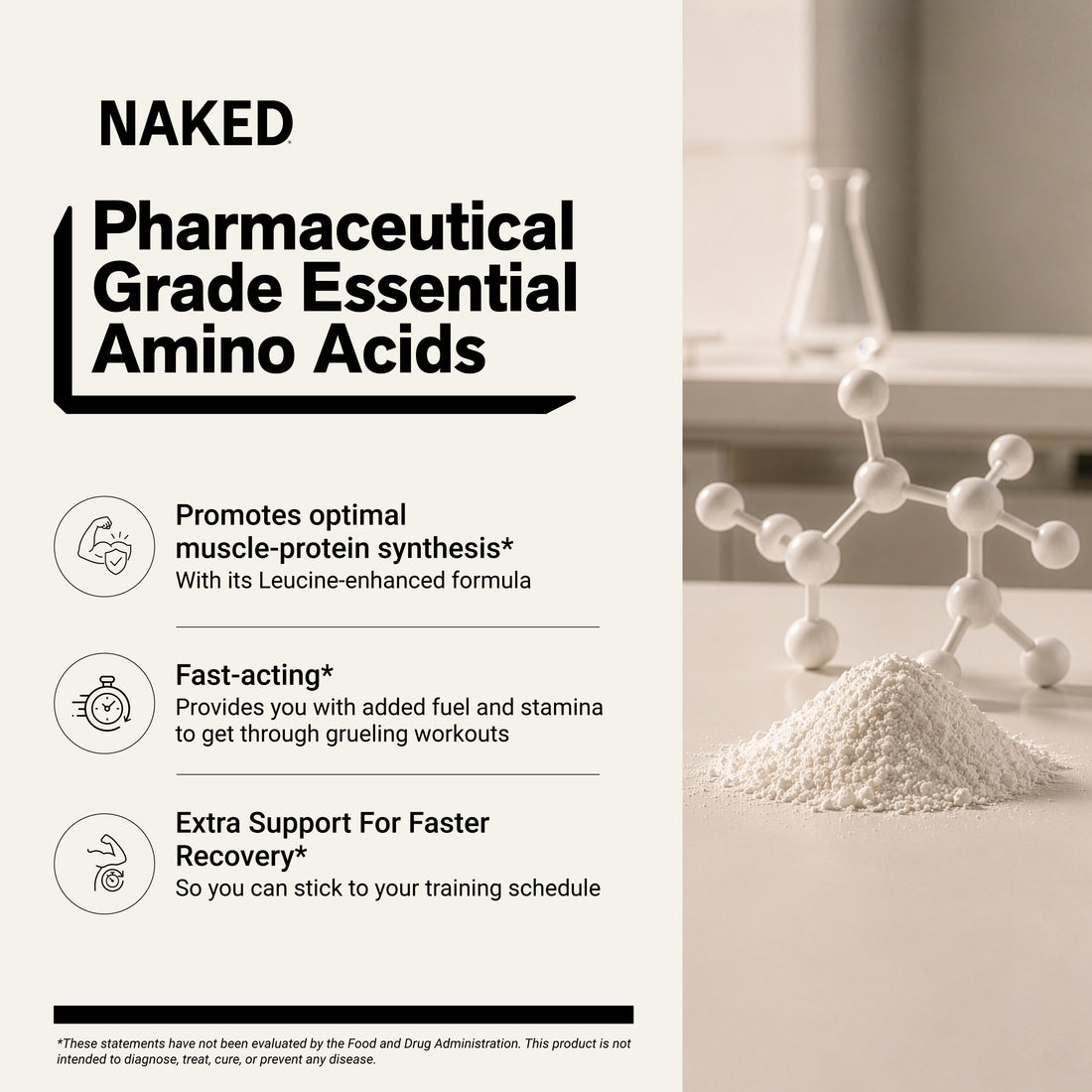 Supplément d'acides aminés essentiels | Naked EAAs - 50 portions