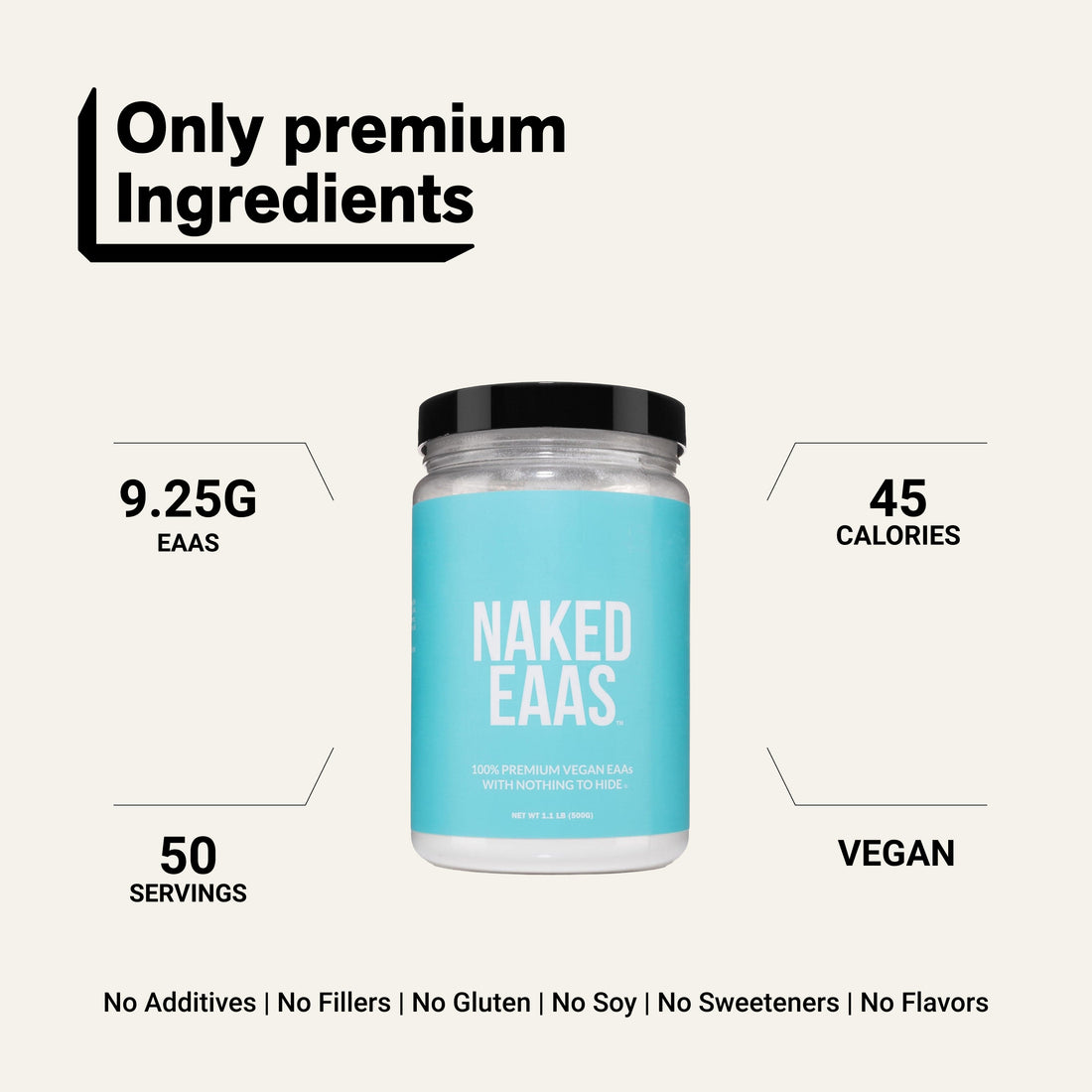 Supplément d'acides aminés essentiels | Naked EAAs - 50 portions