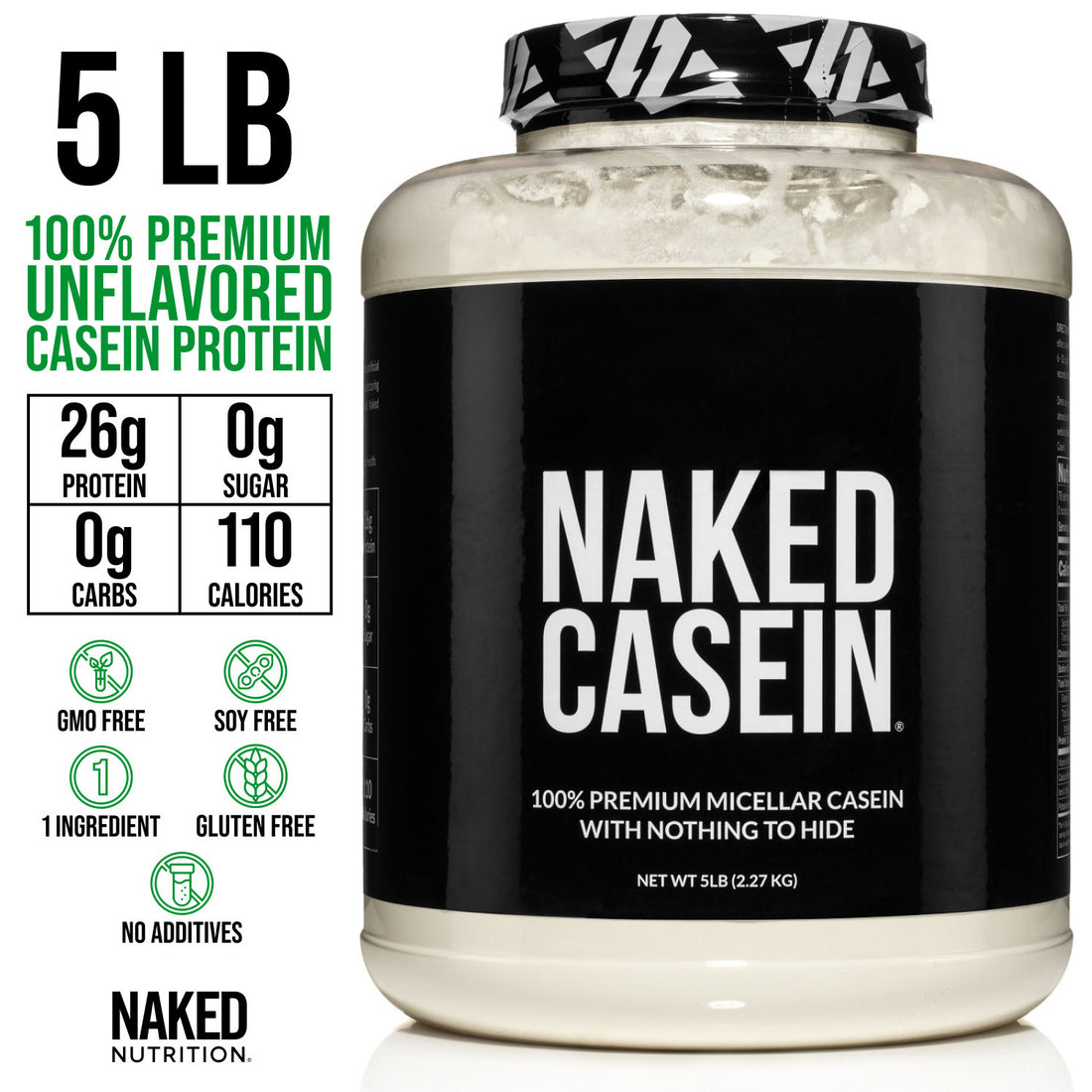 unflavored casein protein powder