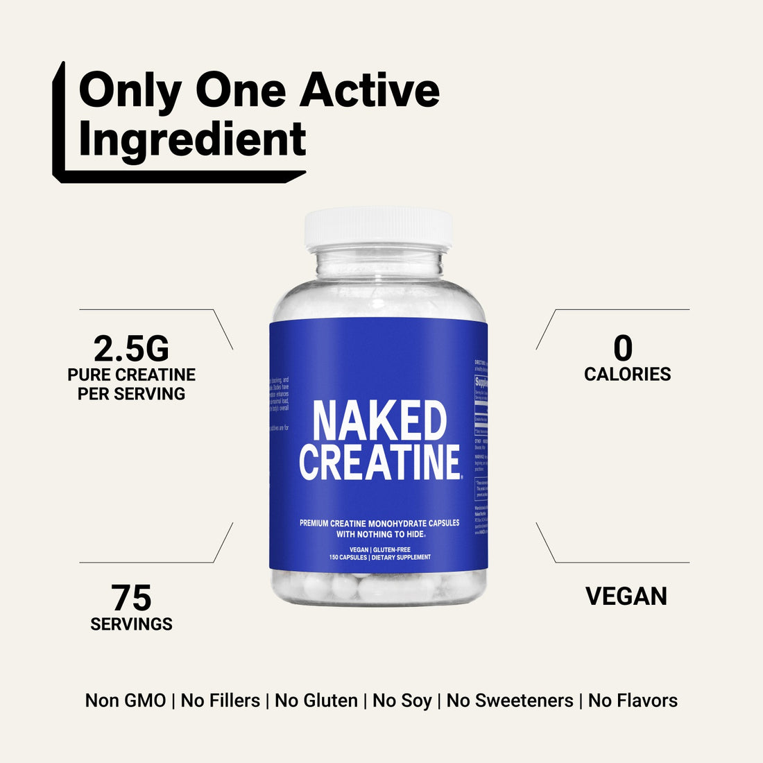 2.5g creatine monohydrate capsules