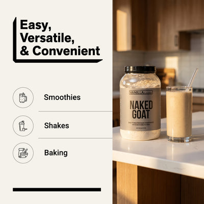 goat whey isolate protein smoothies shakes baking