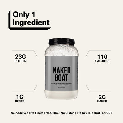goat whey protein powder clean ingredient gluten free soy free