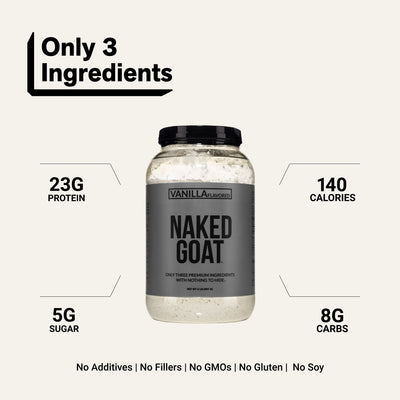 goat whey protein powder clean ingredient gluten free soy free