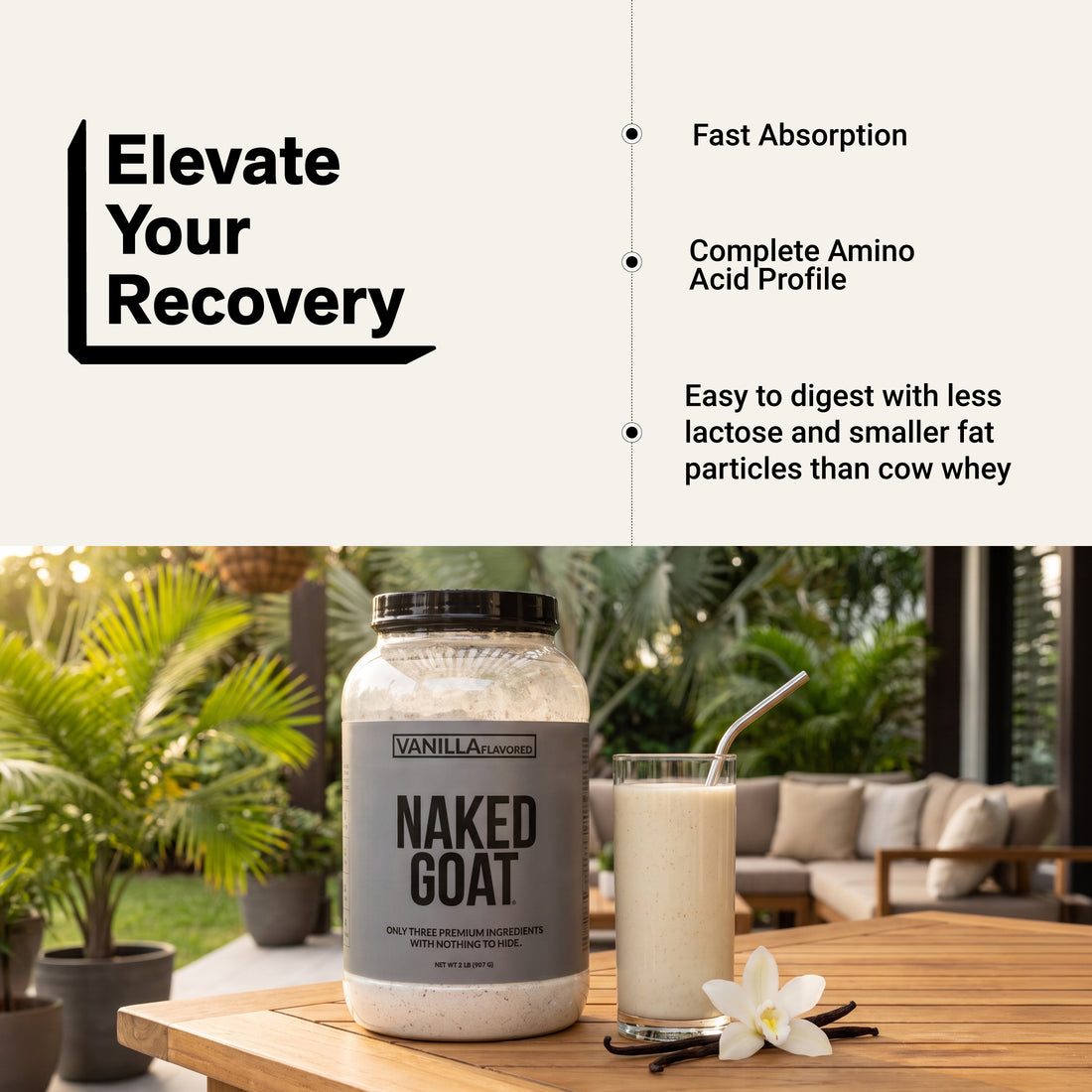 goat whey protein shake powder amino acid