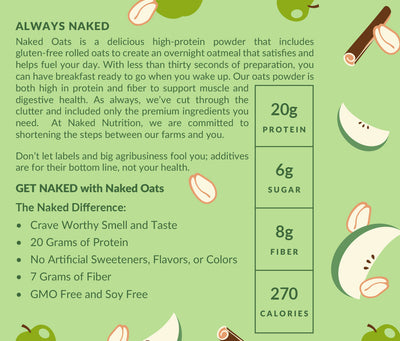 Green Apple Cinnamon Protein Oats | Naked Oats