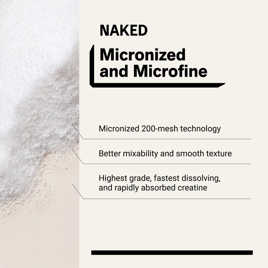 unflavored micronize microfine creatine powder soy-free 