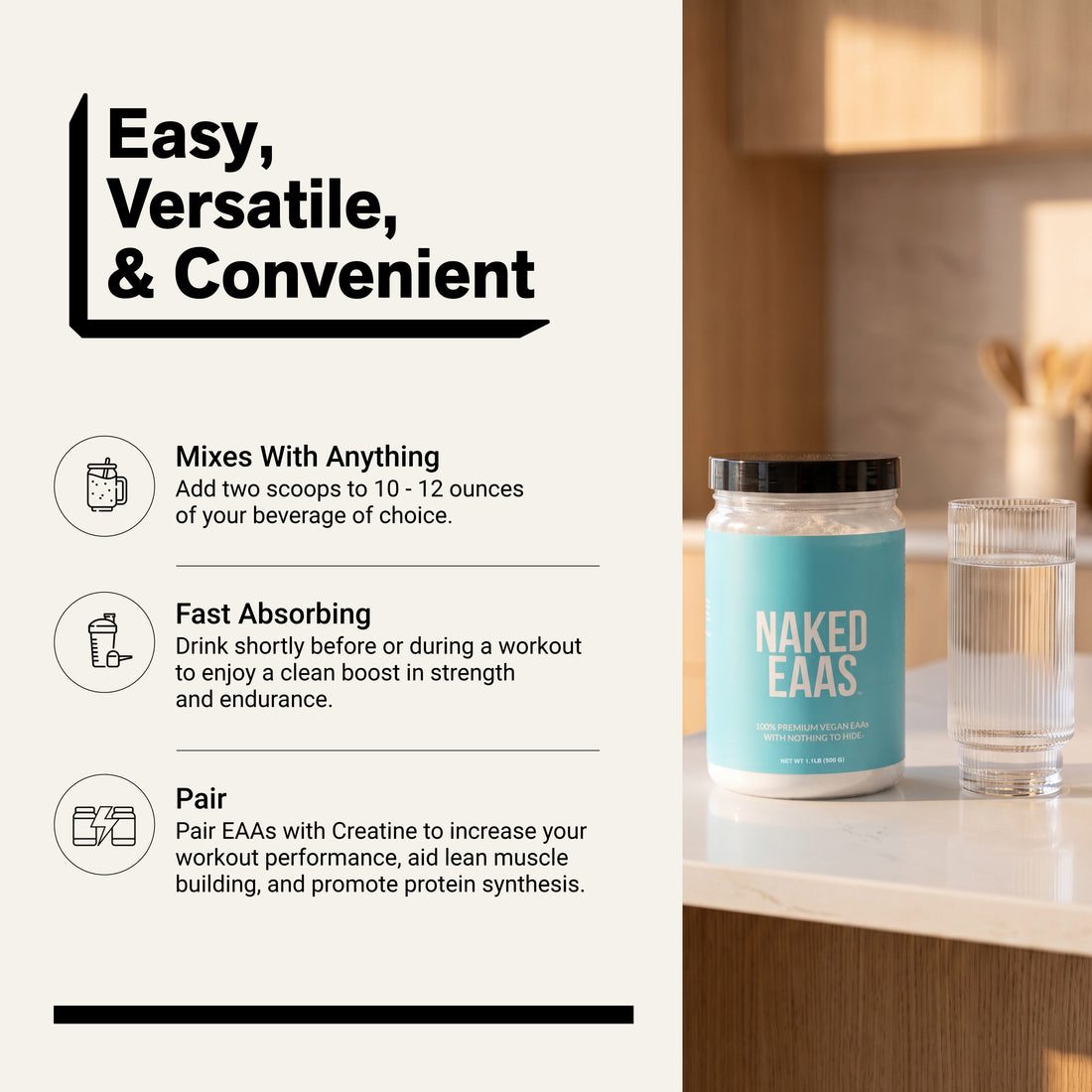 Supplément d'acides aminés essentiels | Naked EAAs - 50 portions
