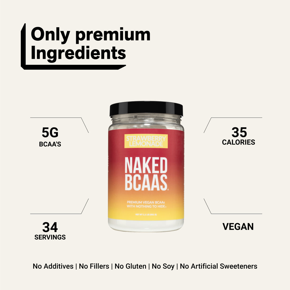 naked bcaa powder amino acids vegan BCAA