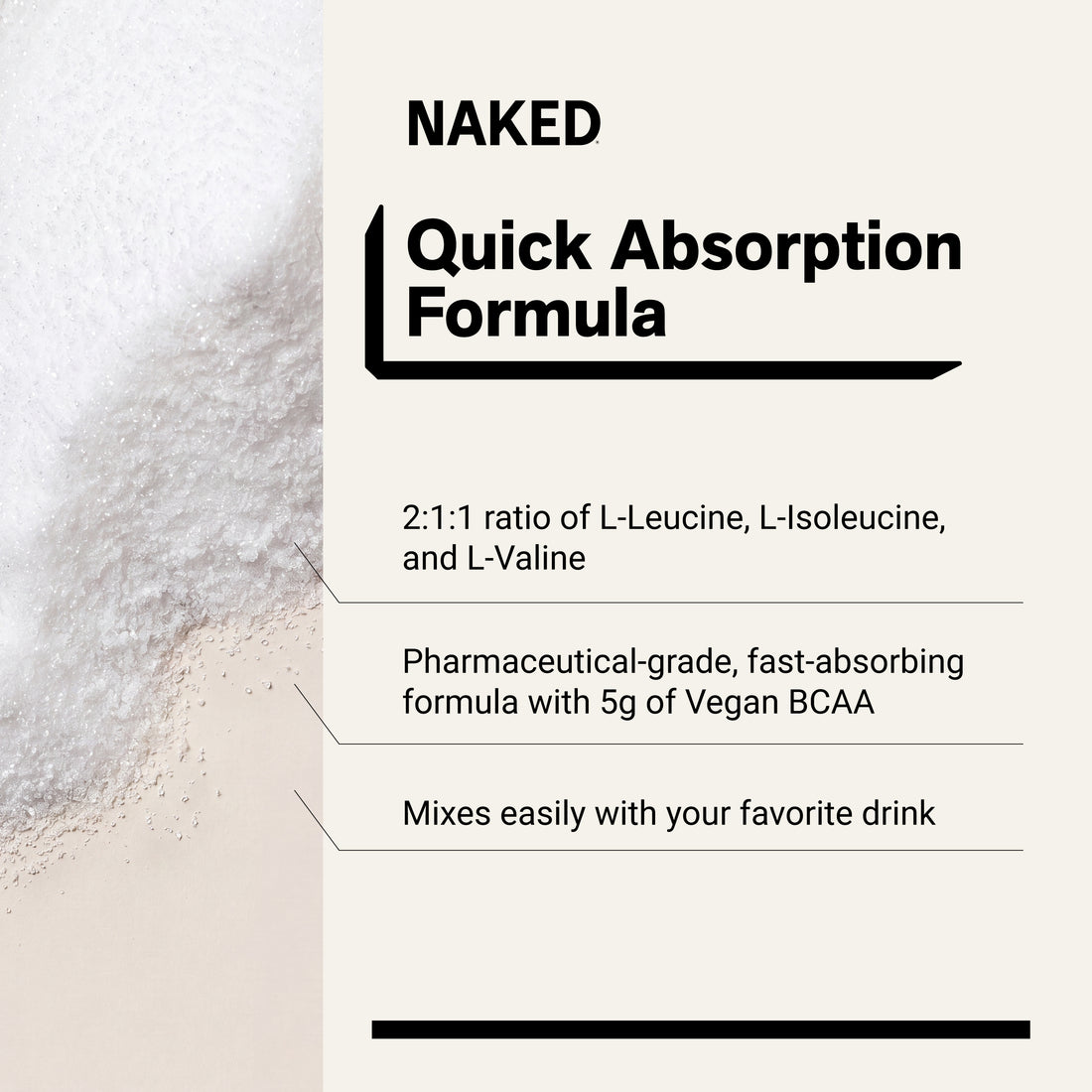naked bcaa powder amino acids vegan BCAA