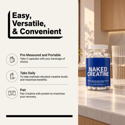 Naked Creatine capsules daily usage and instructions