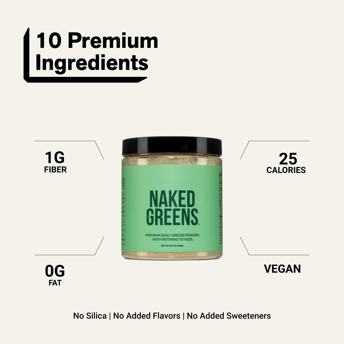 naked green no silica no added flavors no added sweeteners