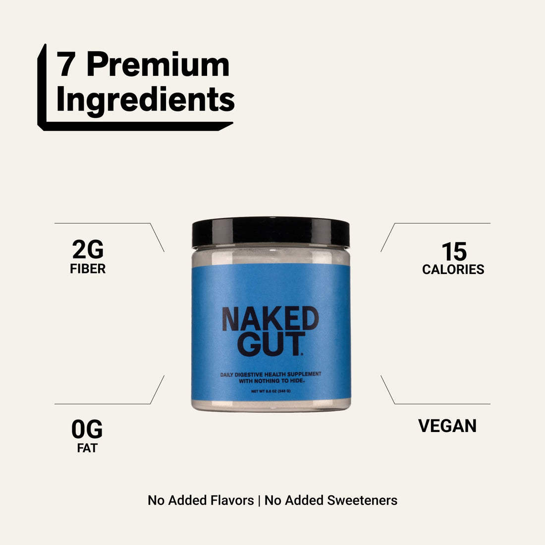 naked gut vegan powder with 7 ingredients