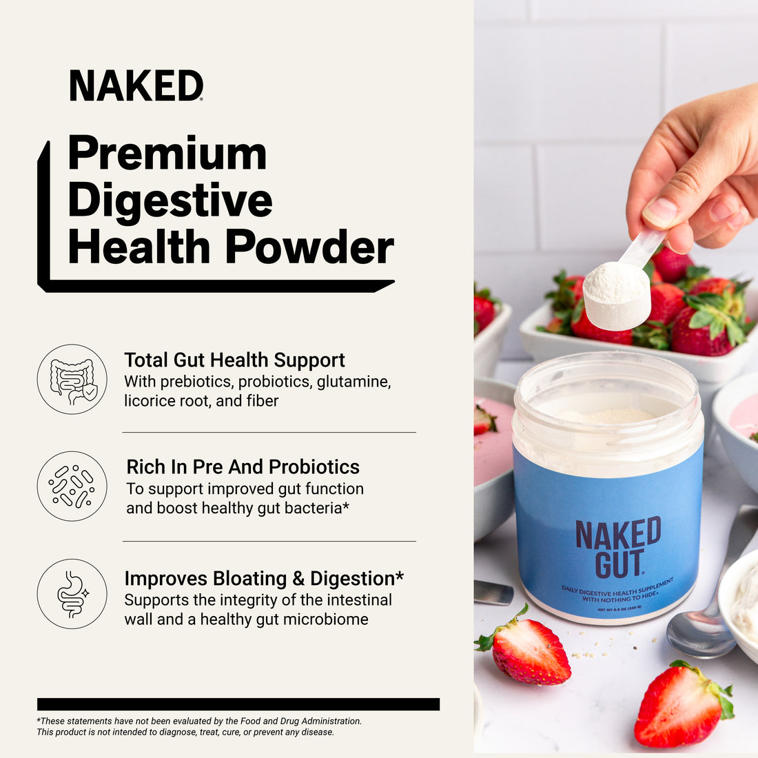 Supplément de santé intestinale | Naked Gut - 40 portions