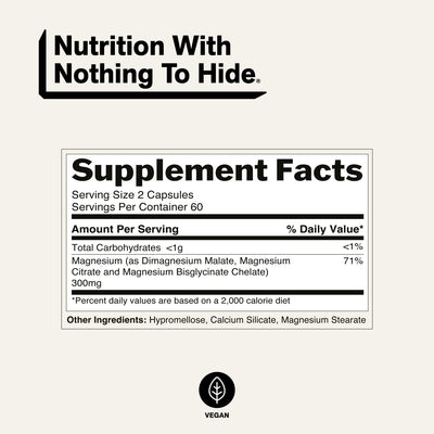 naked magnesium supplement facts and ingredients