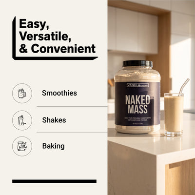 naked mass vanilla for smoothies, shakes and baking