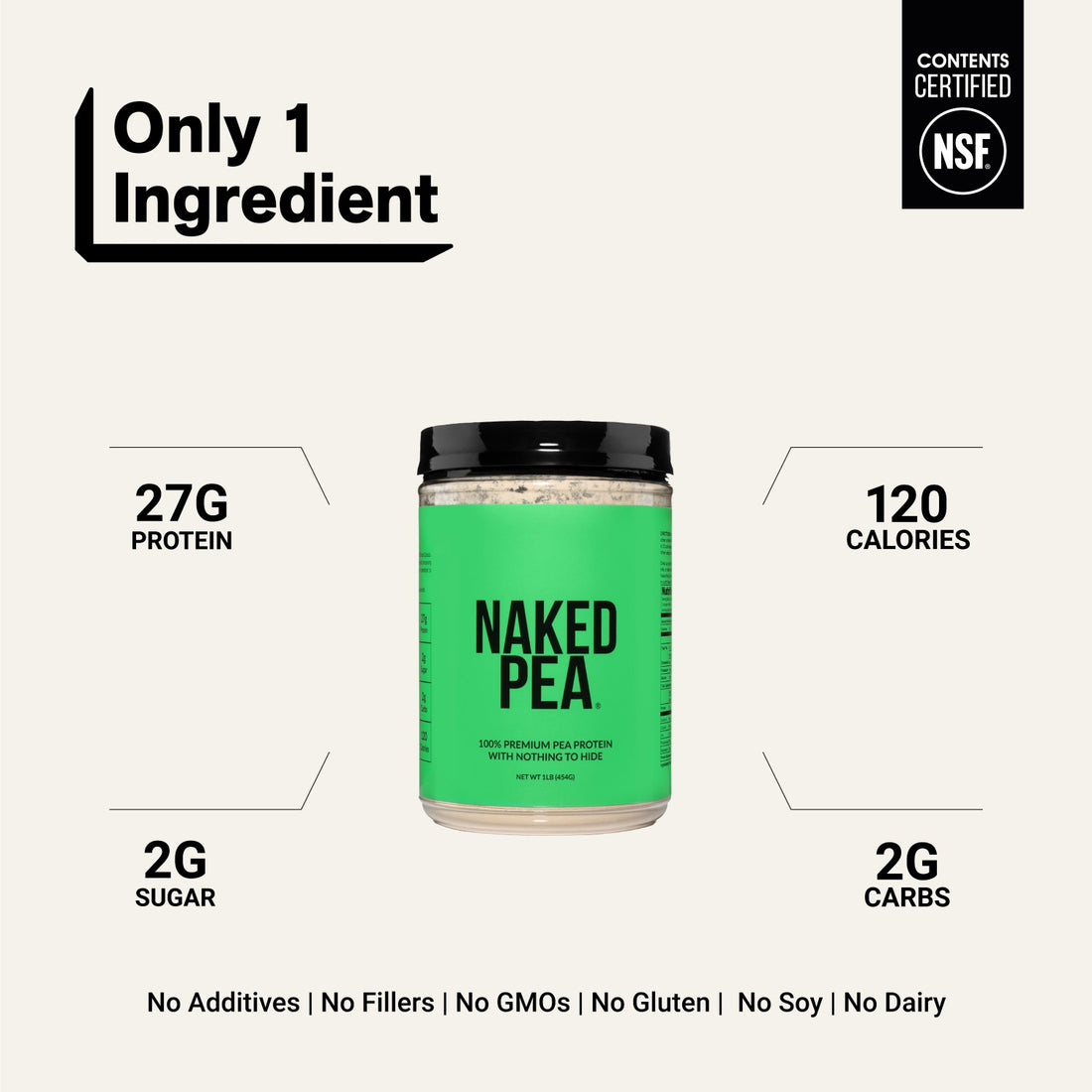 naked pea unflavored 1 lb product overview