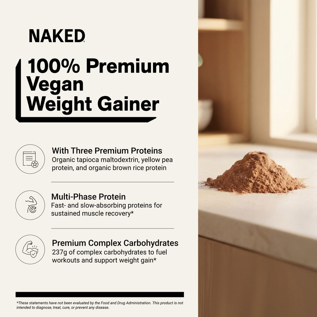 naked vegan mass chocolate weight gainer benefits