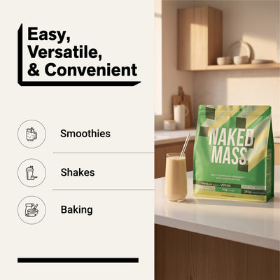 naked vegan mass vanilla for smoothies, shakes and baking
