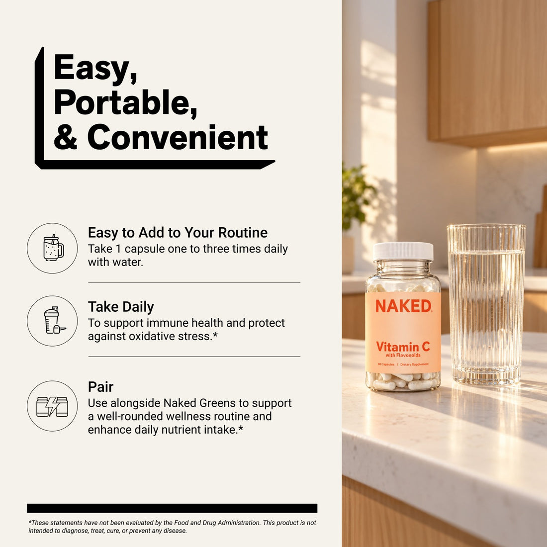 naked vitamin c capsule daily use directions